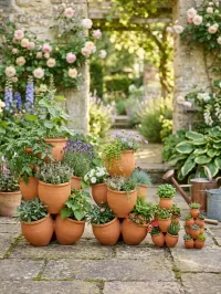 Natural (7) Stacked Pots  – Image 2
