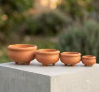 Natural Classic Three-Legged Pot  - S/4 – Image 2