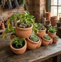 Natural 4 Stacked pots – Image 2