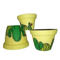 Cactus -  Chime pot S/4 varnished  – Image 2