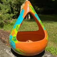 Hanging Clay Nest Planter, Bird Bath or Feeder – Image 15
