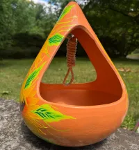 Hanging Clay Nest Planter, Bird Bath or Feeder – Image 14