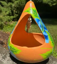 Hanging Clay Nest Planter, Bird Bath or Feeder – Image 13