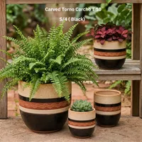 Carved Torno Corcho  S/4 Black – Image 1
