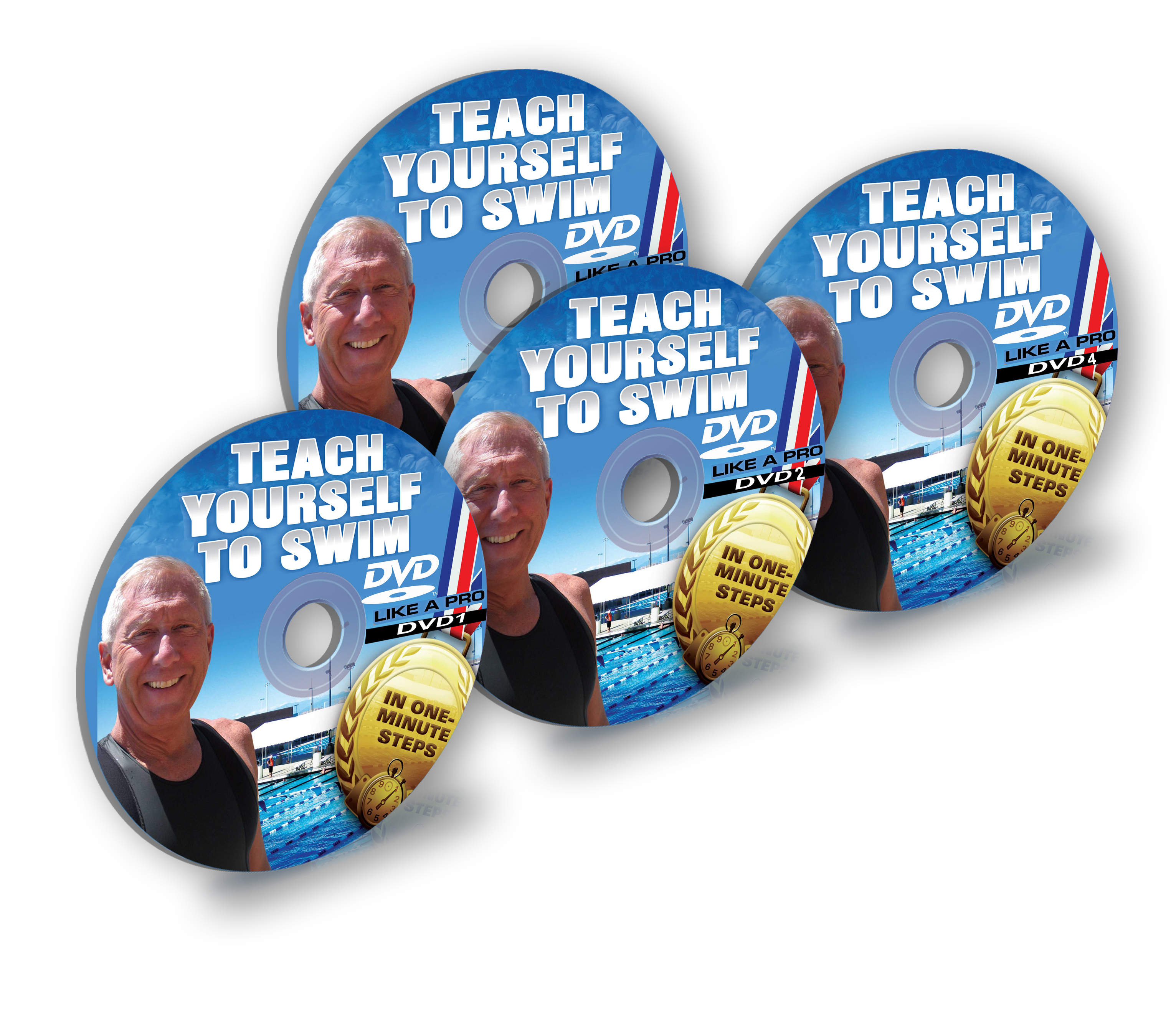 4 DVD Complete Swimming Instructional Curriculum for Parents, Beginners, Non-Swimmers – Image 2