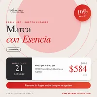 Early Bird - Marca con Esencia - Presencial - Miercoles 21 de octubre – Image 1
