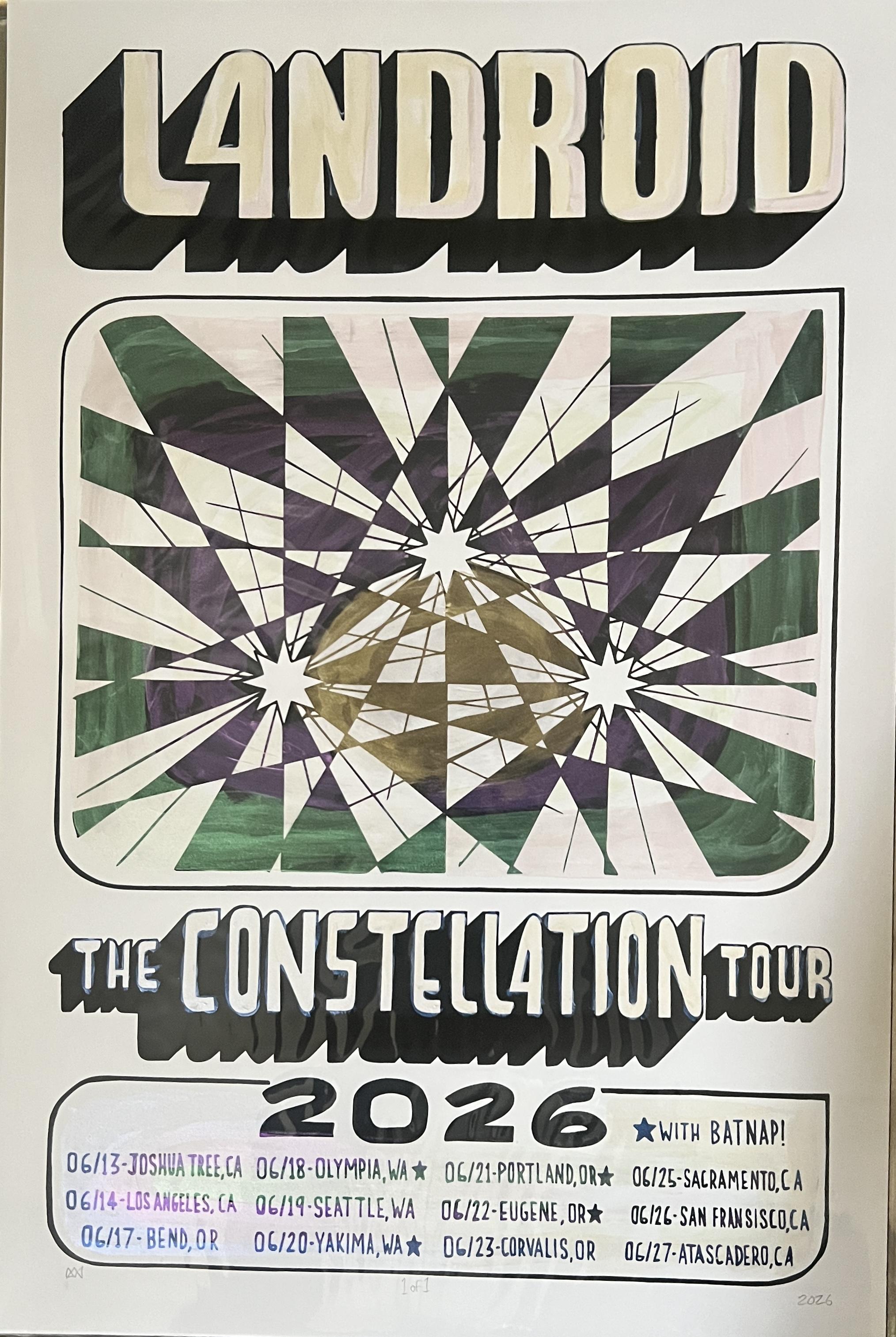 Handpainted Constellation Tour Poster by Lucas Woodaman – 6
