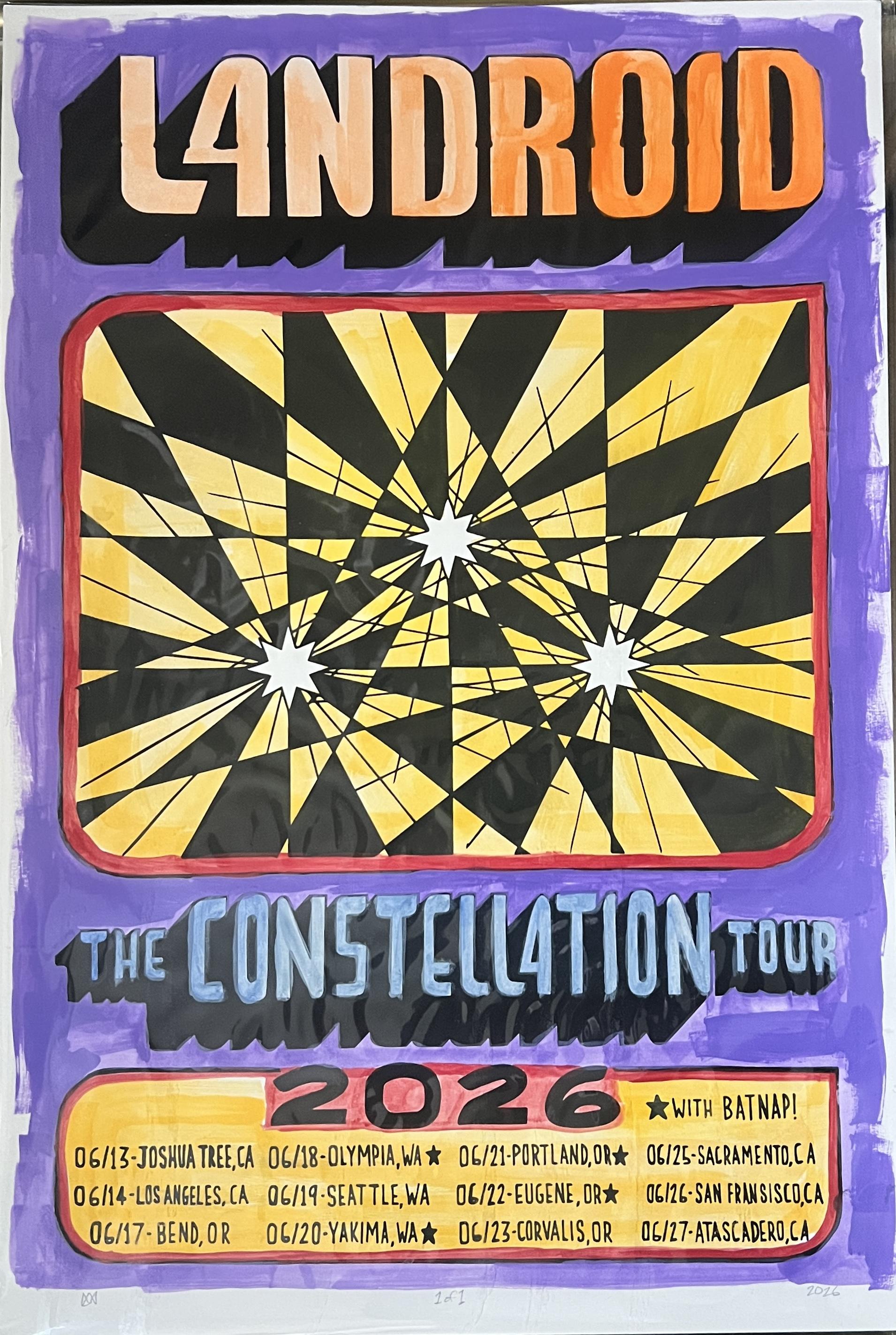 Handpainted Constellation Tour Poster by Lucas Woodaman – 8