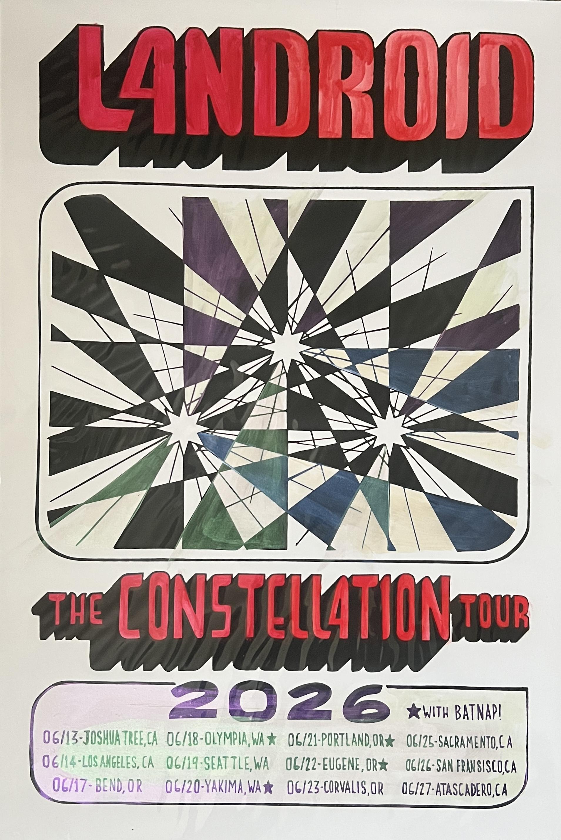 Handpainted Constellation Tour Poster by Lucas Woodaman – 11