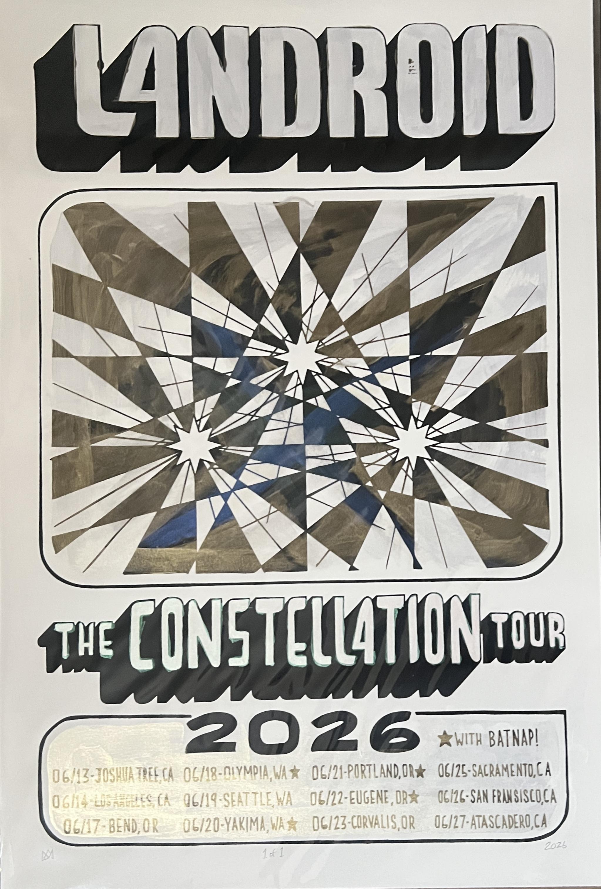 Handpainted Constellation Tour Poster by Lucas Woodaman – 9