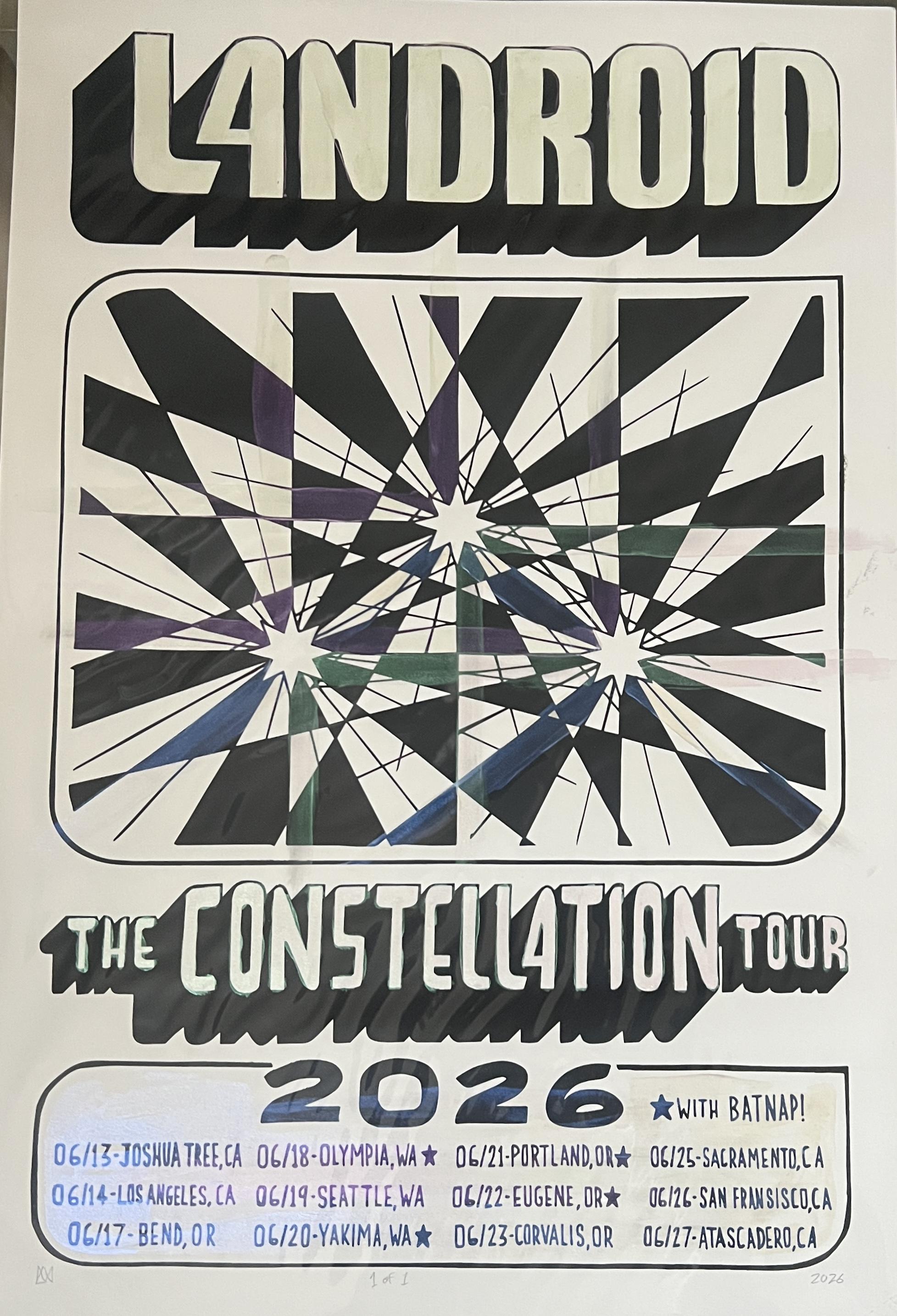 Handpainted Constellation Tour Poster by Lucas Woodaman – 10