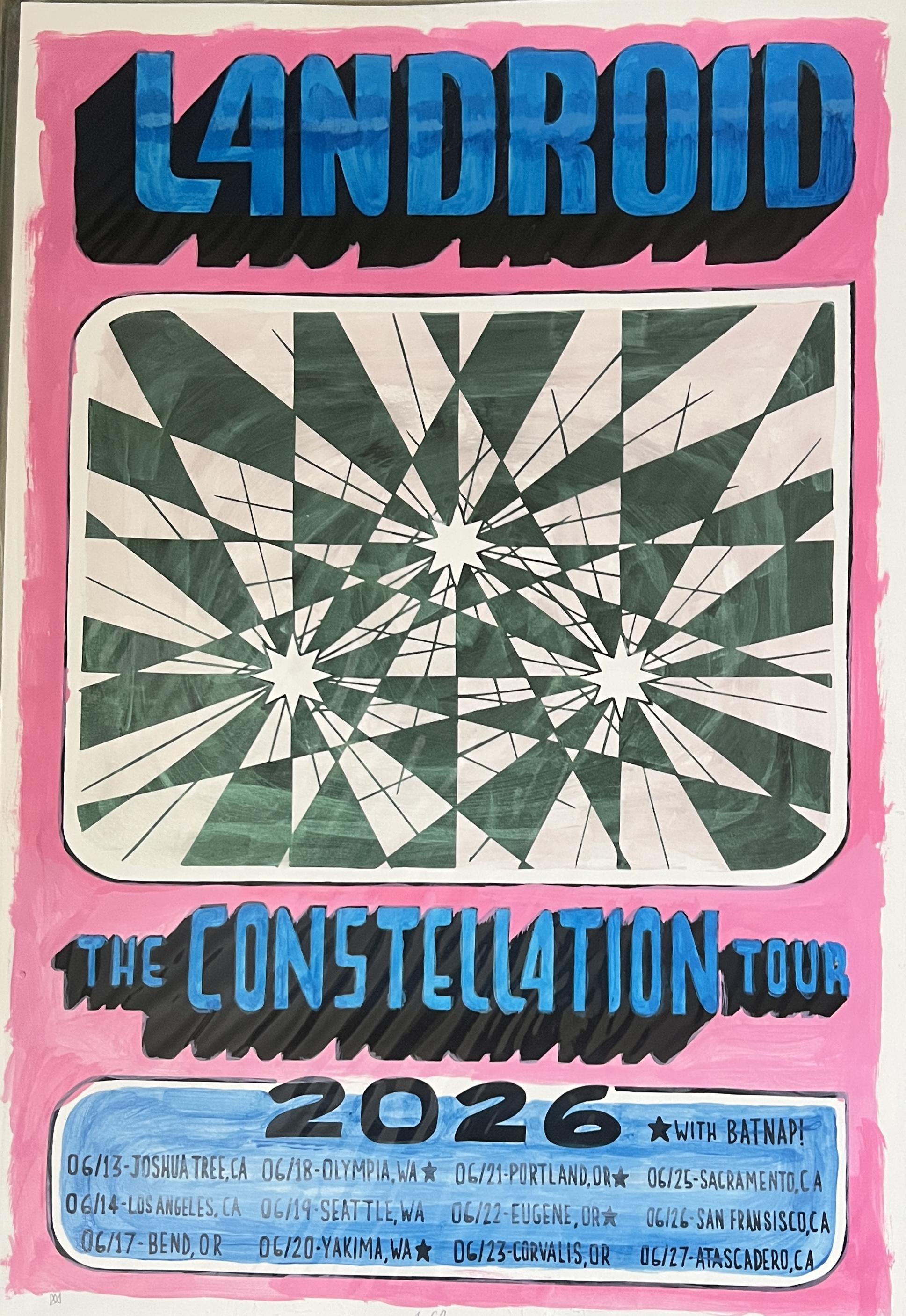 Handpainted Constellation Tour Poster by Lucas Woodaman – 2