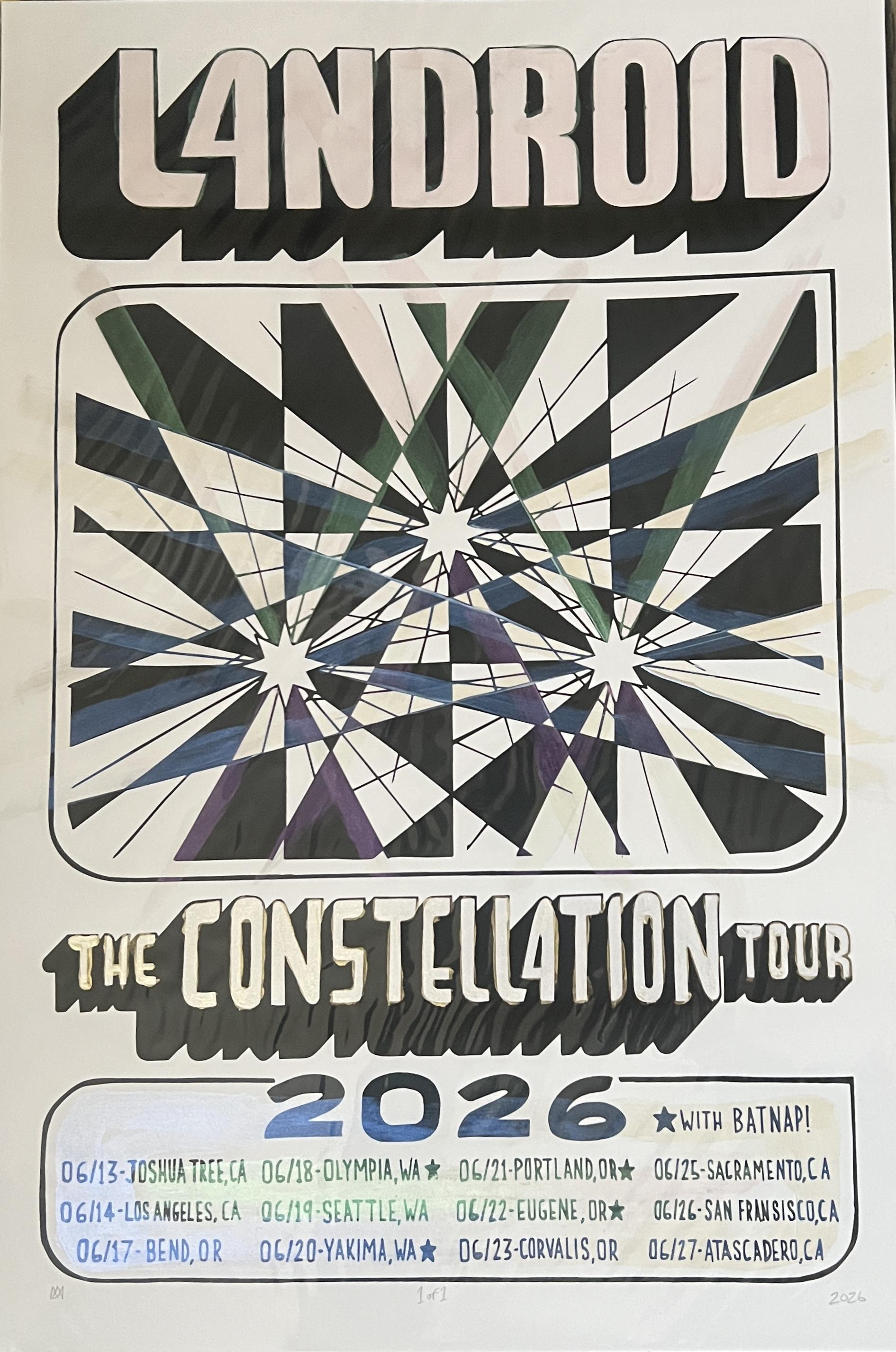 Handpainted Constellation Tour Poster by Lucas Woodaman – 5