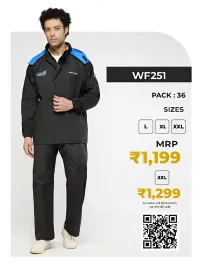 Black & Blue Accent - Zeel Raincoat – L