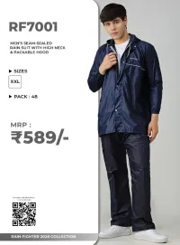 Navy Pro zeel Raincoat – XXL