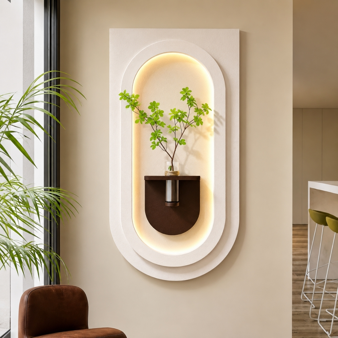 Florero decorativo de pared con luz – Image 3