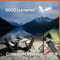 LUZ LED PORTÁTIL PARA ACAMPAR AL AIRE LIBRE, CONEXION CARRO 12V – Image 1