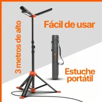 LUZ LED PORTÁTIL PARA ACAMPAR AL AIRE LIBRE, CONEXION CARRO 12V – Image 3
