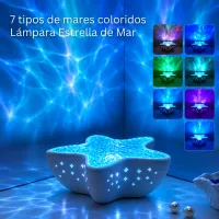 Lampara nocturna de proyección de estrellas y bajo el mar recargable – Image 1