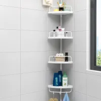 Estante esquinero de 4 niveles extendible para ducha y baño – Image 2
