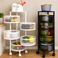 Carrito rotativo con 5 niveles para cocina y oficina – Image 4