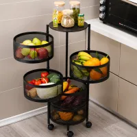 Carrito rotativo con 5 niveles para cocina y oficina – Image 1