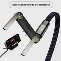 Cable cargador tipo C de 240w con soporte para celular integrado – Imagen 7