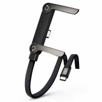 Cable cargador tipo C de 240w con soporte para celular integrado – Imagen 3