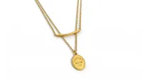 Layered Gold Pendant Necklace – Image 1