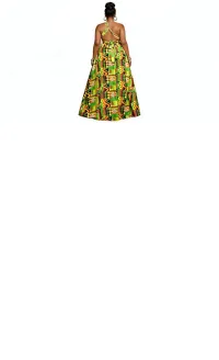 Open Back Strapped Dress – Small, Green