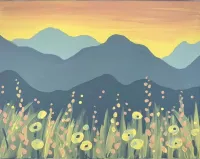 Mountains and Flowers – Image 1