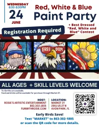 06.24.26 Red, White & Blue Paint Party at Market 27 – Image 1