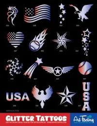 4th of July Glitter Tattoo – Image 1