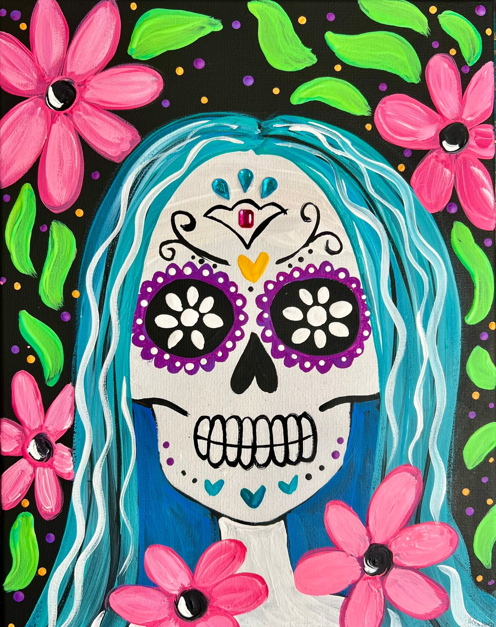 Catrina Sugar Skull - Long Hair – Image 1