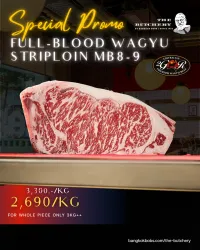 2GR Full-Blood Wagyu Striploin MB 8-9 (Whole Piece) – Image 2