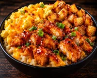 Smoky Chipotle Chicken Bowl – Grilled , JA Crave Signature Sauce , Extra Chicken , Shrimp, Shrimp, Steak, Grilled chicken & Extra Fried Chicken