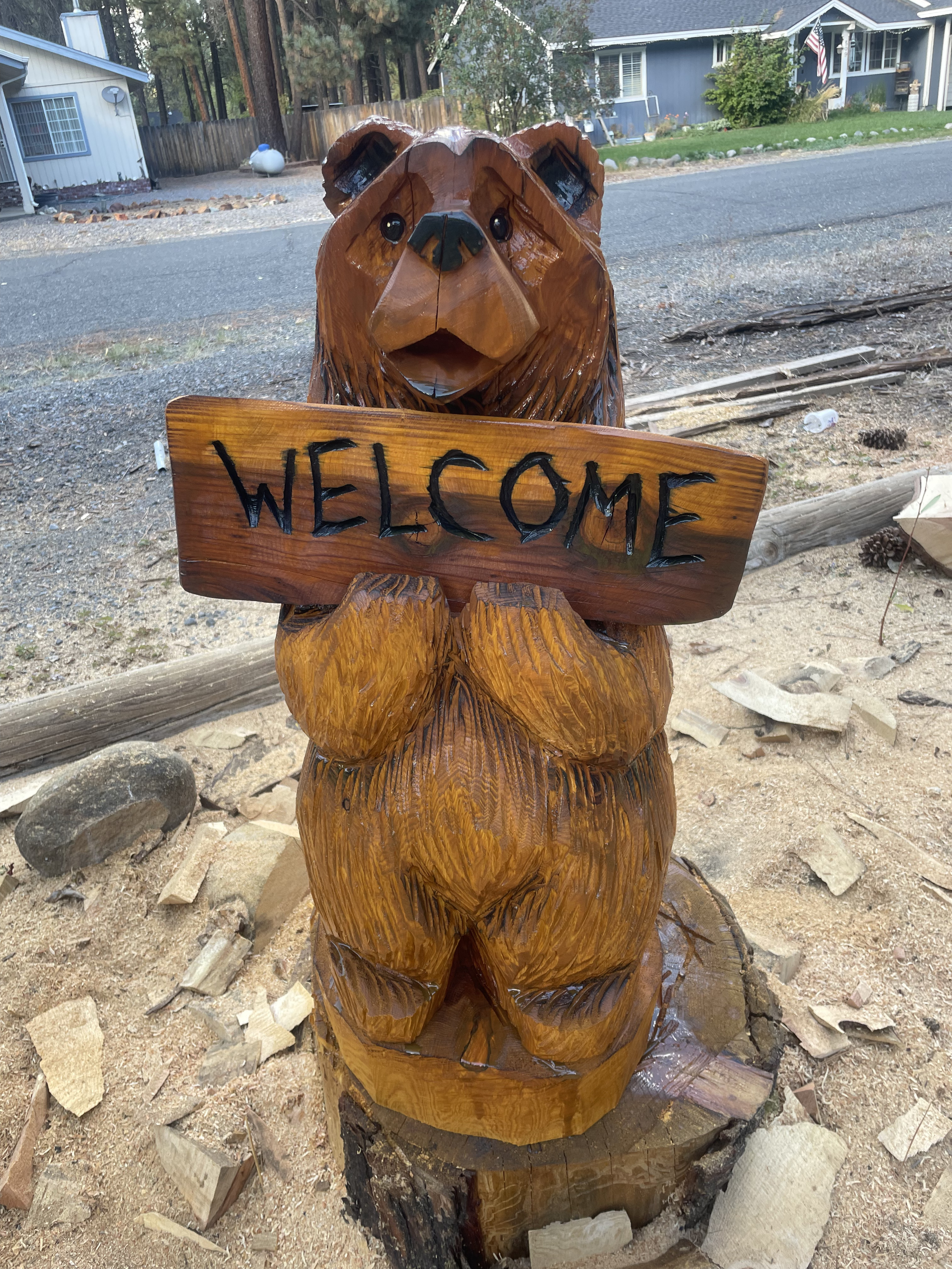 Custom Engraved 3 Foot Bear Sign – Image 1