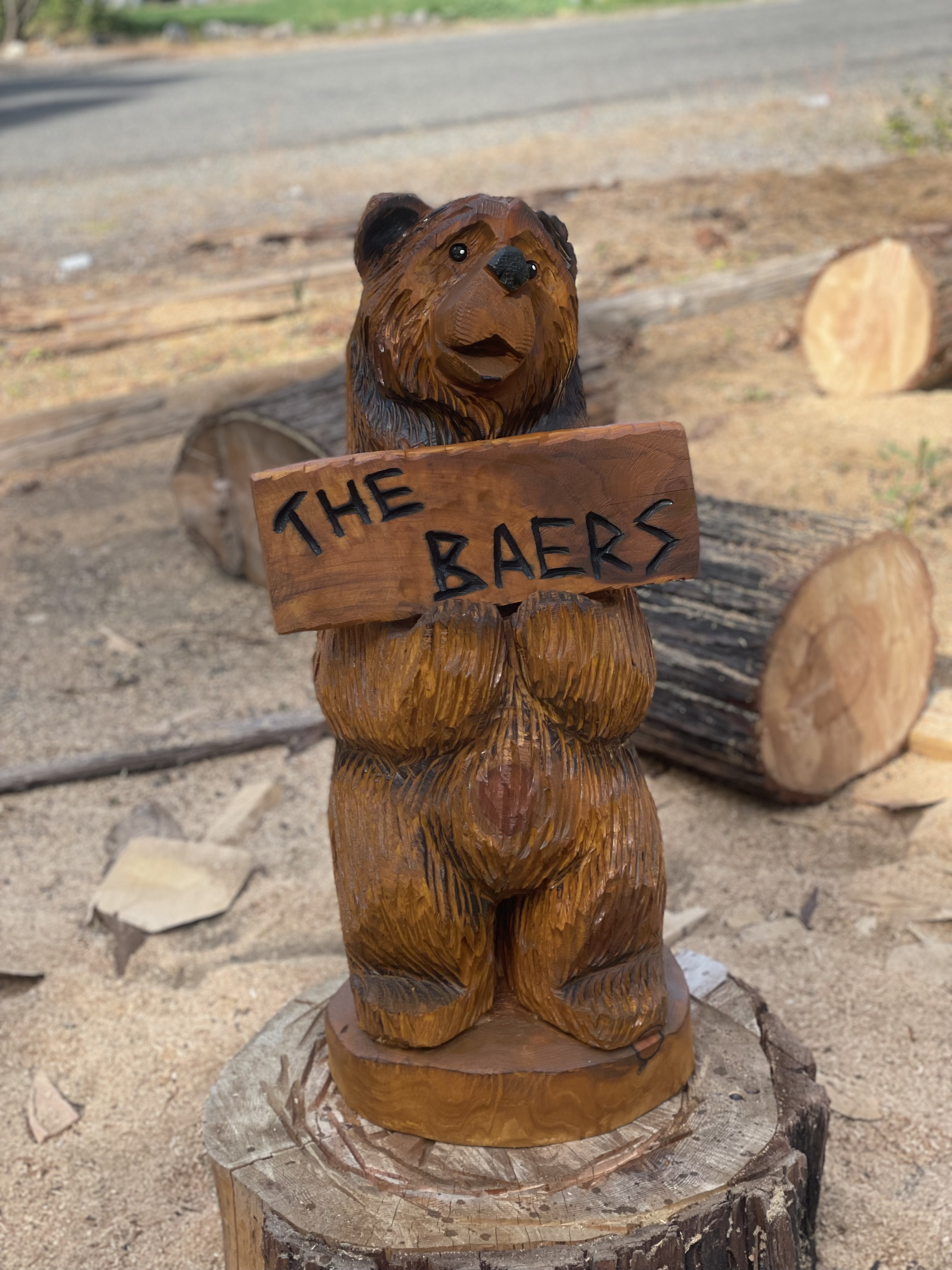 Custom Engraved 3 Foot Bear Sign – Image 3