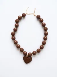 Heart Necklace – Coffee