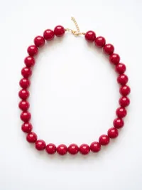 Chicle beads necklace – Red