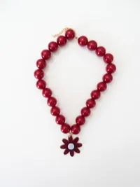 Flower Necklace – Coffee