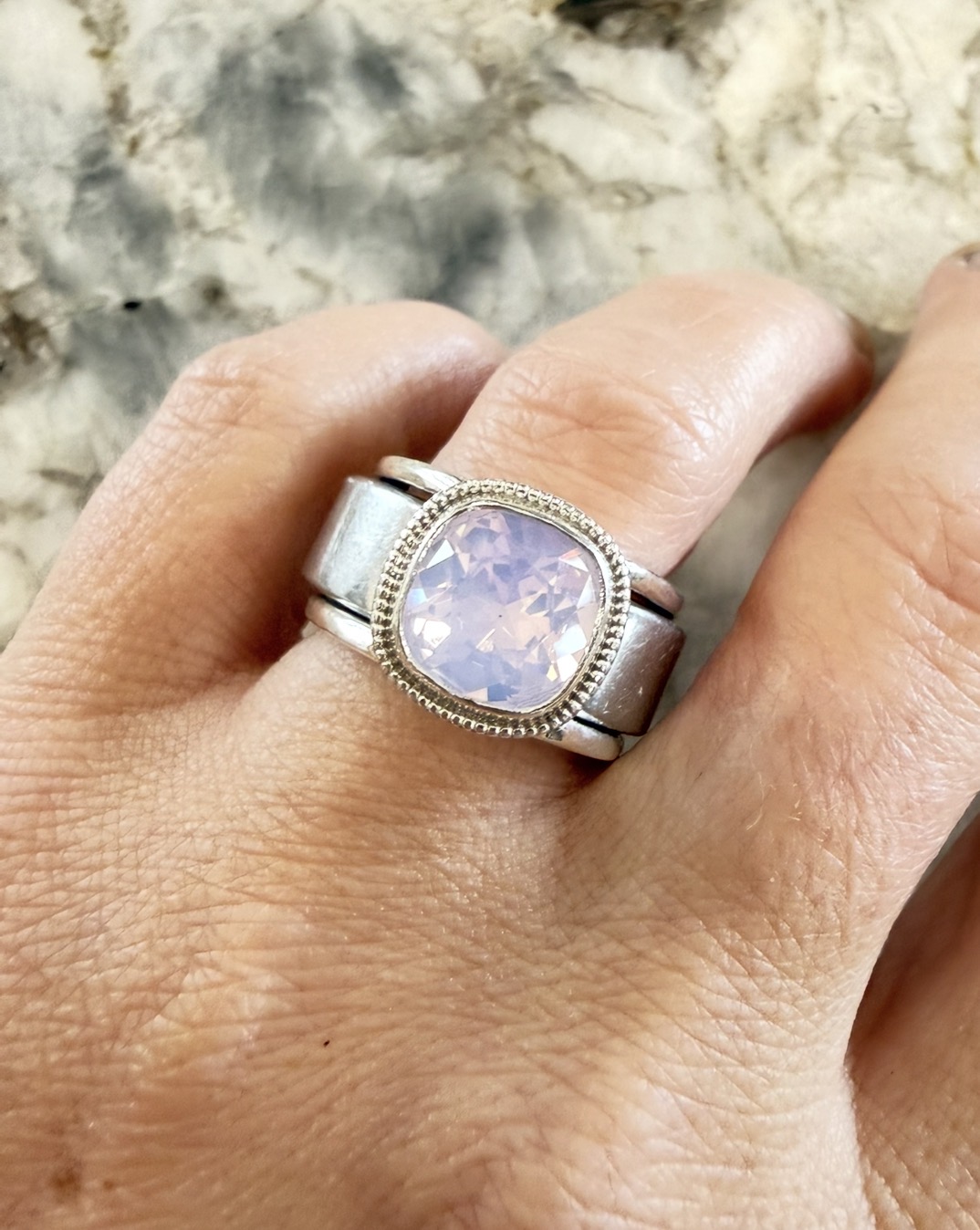 Classic Cushion Swarovski Milgrain Smart Ring Jacket – Image 4