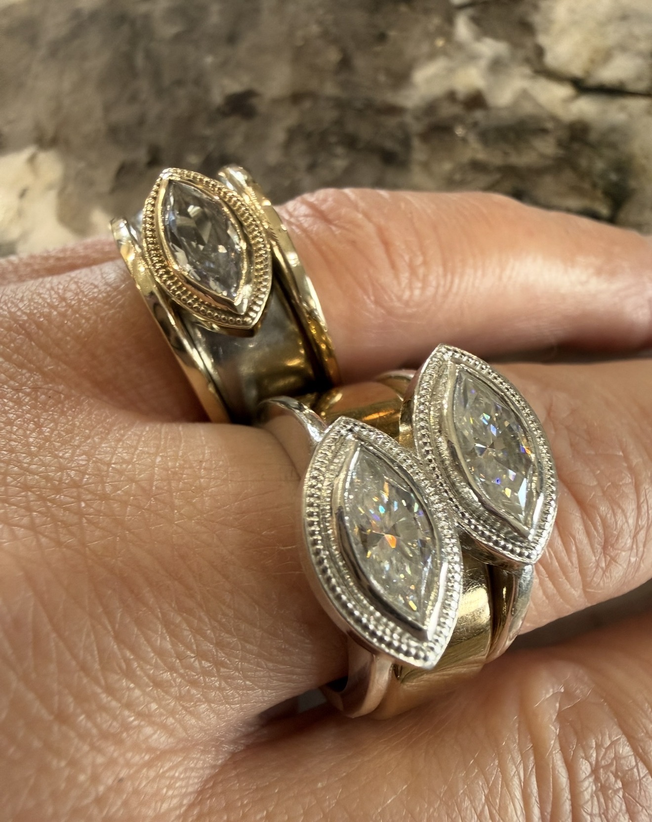 Double Marquise Smart Ring Jacket – Image 2