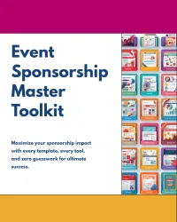Event Sponsorship Master Toolkit – Image 1