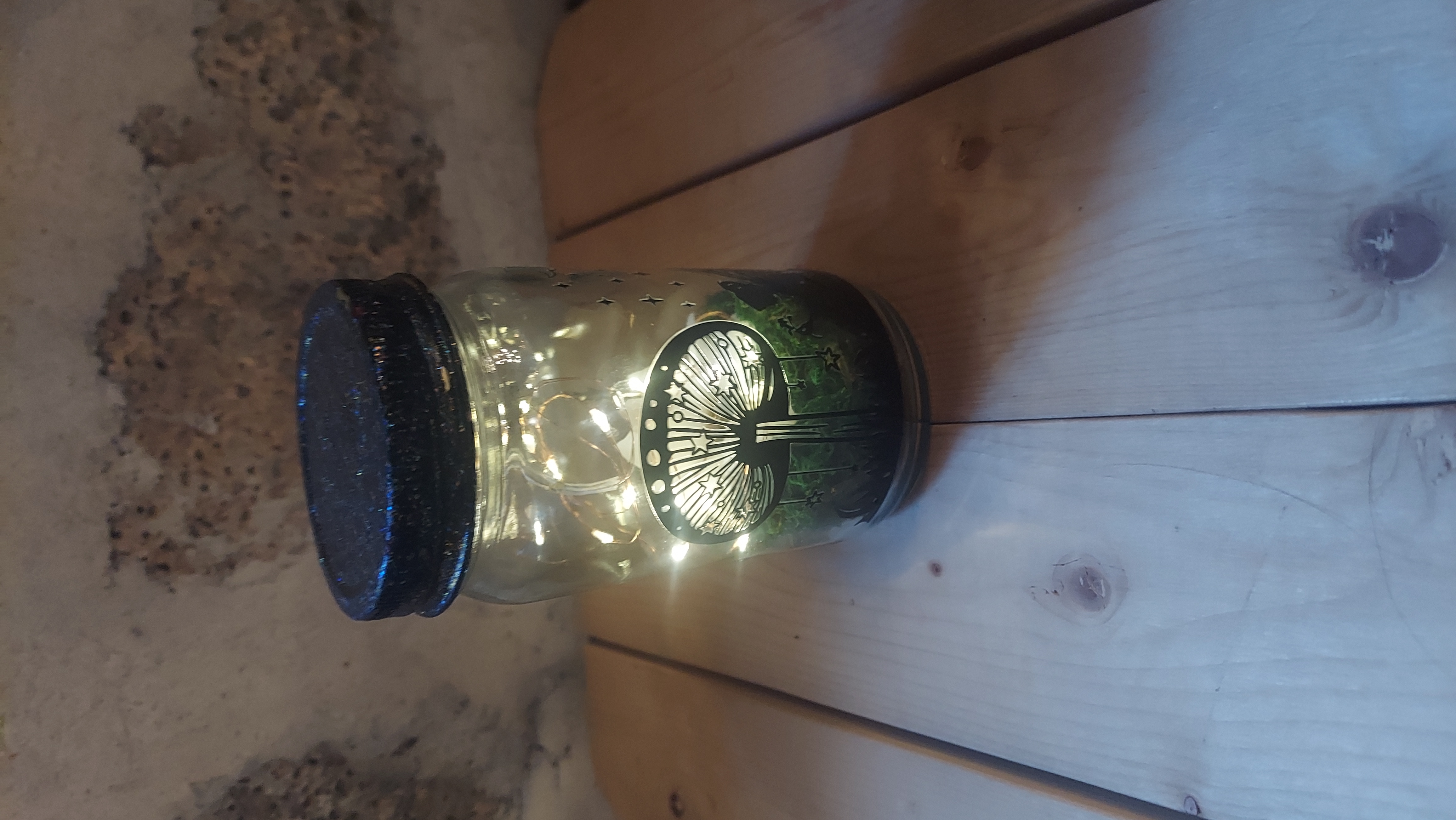 Silhouette Mushroom Juice Fairy Jar – Image 1