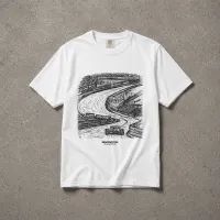 Circuit Flow White T-Shirt – Image 1