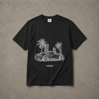 Palm Run Black T-Shirt – Image 1
