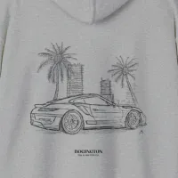 Palm Run Grey Hoodie – Image 3