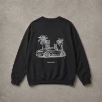 Palm Run Black Sweatshirt – Image 1
