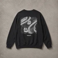 Slipstream Study Black Sweatshirt – Image 1